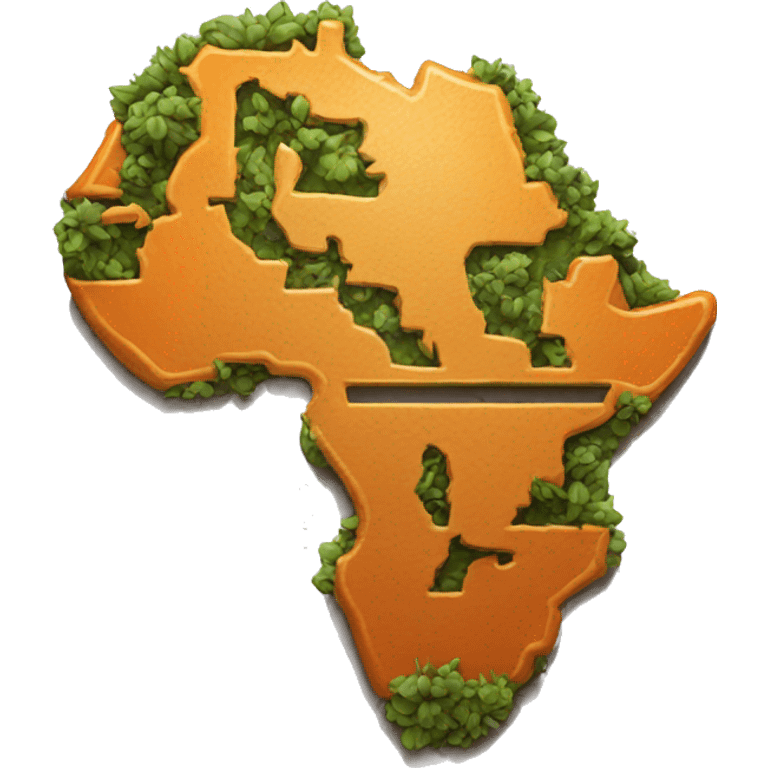 Orange African continent. Crown hovering over It  emoji