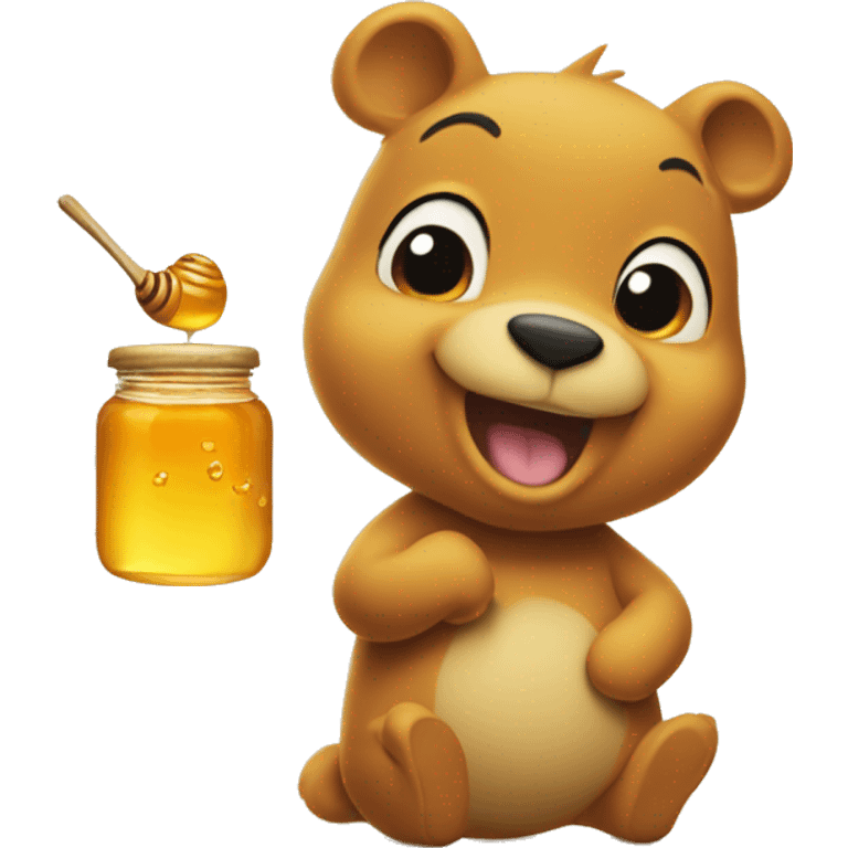 Winnie the phoo With Honey emoji