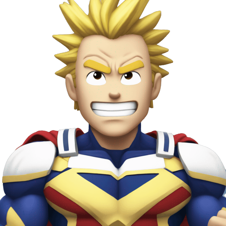 All might with his fist up, Smiling, saying "We can only hope for the best" emoji