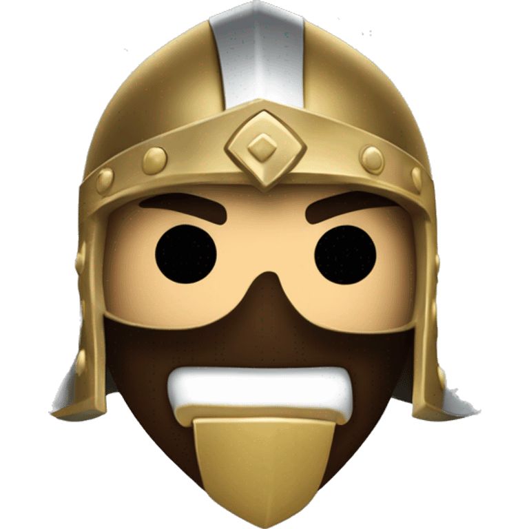  Um gladiador com capacete típico, segurando uma espada curta (gládio) e um escudo redondo. Ideal para simbolizar coragem ou batalhas. emoji