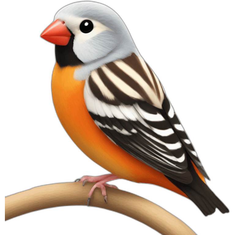 chestnut flanked zebra finch emoji