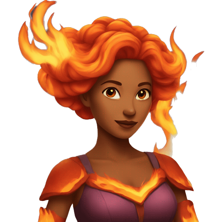 amazing fire lady emoji