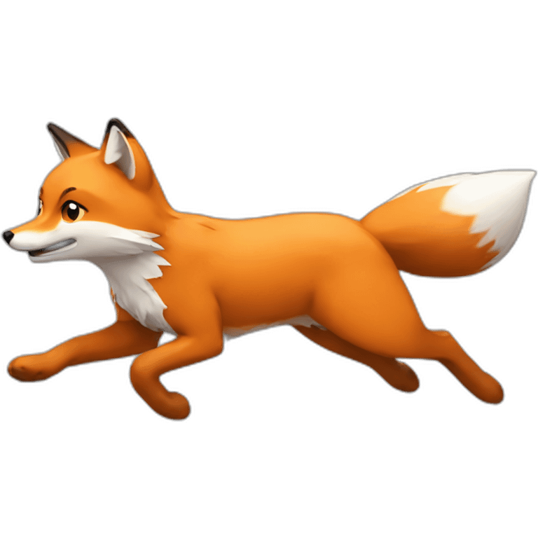 ultra fast running fox emoji