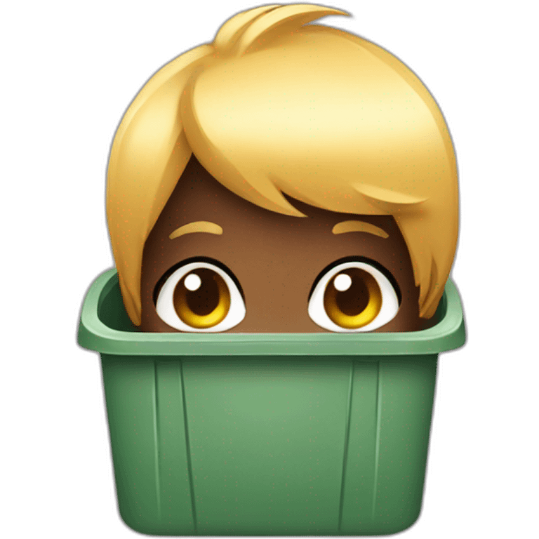 Cutie in garbage emoji