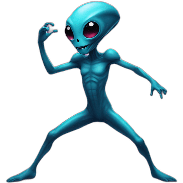 Dancing alien emoji