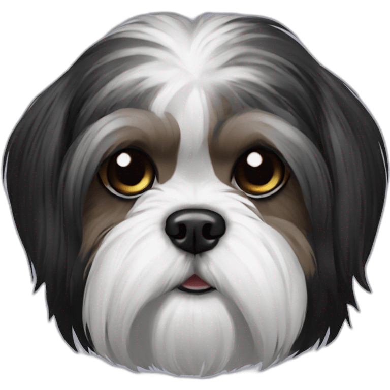 Schwarzer Shih Tzu emoji