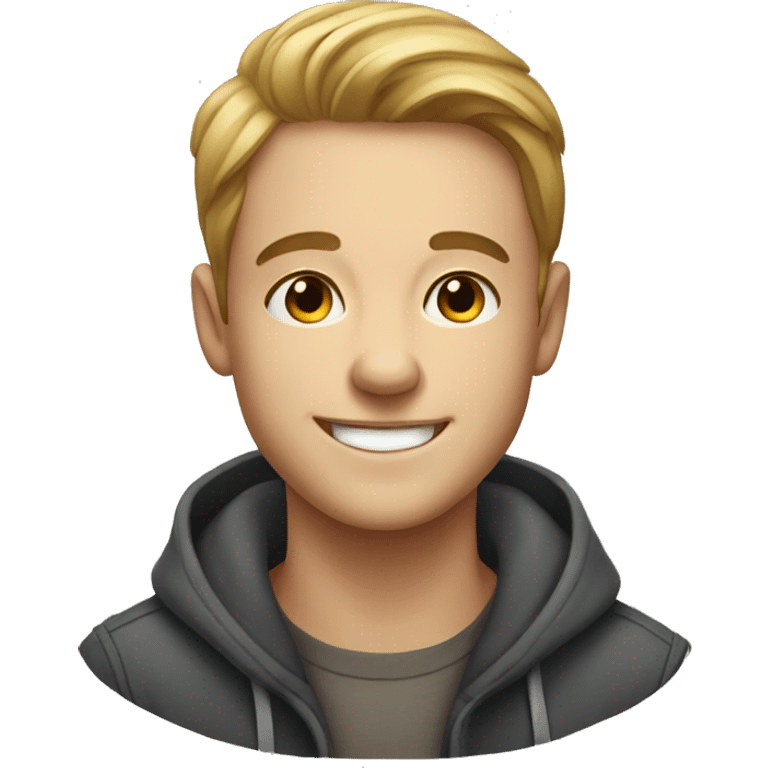 smiling young man portrait emoji