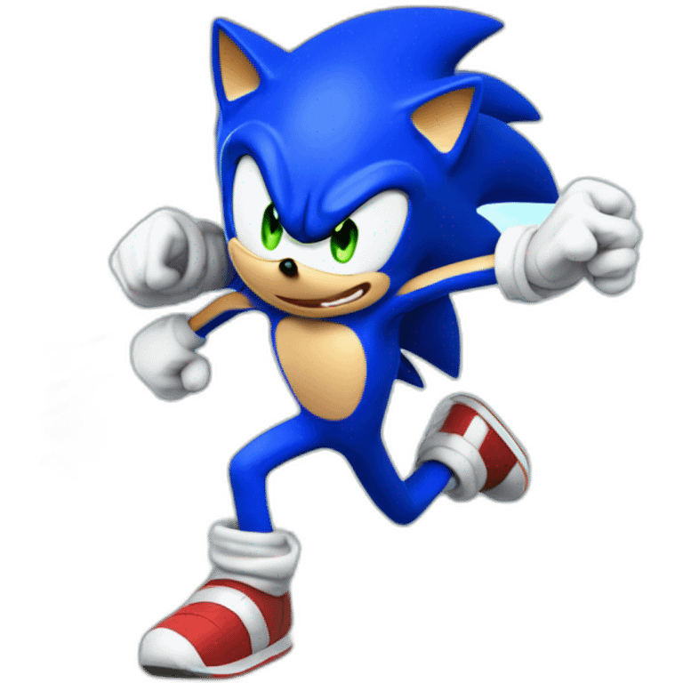 sonic running like bolt with sparks emoji