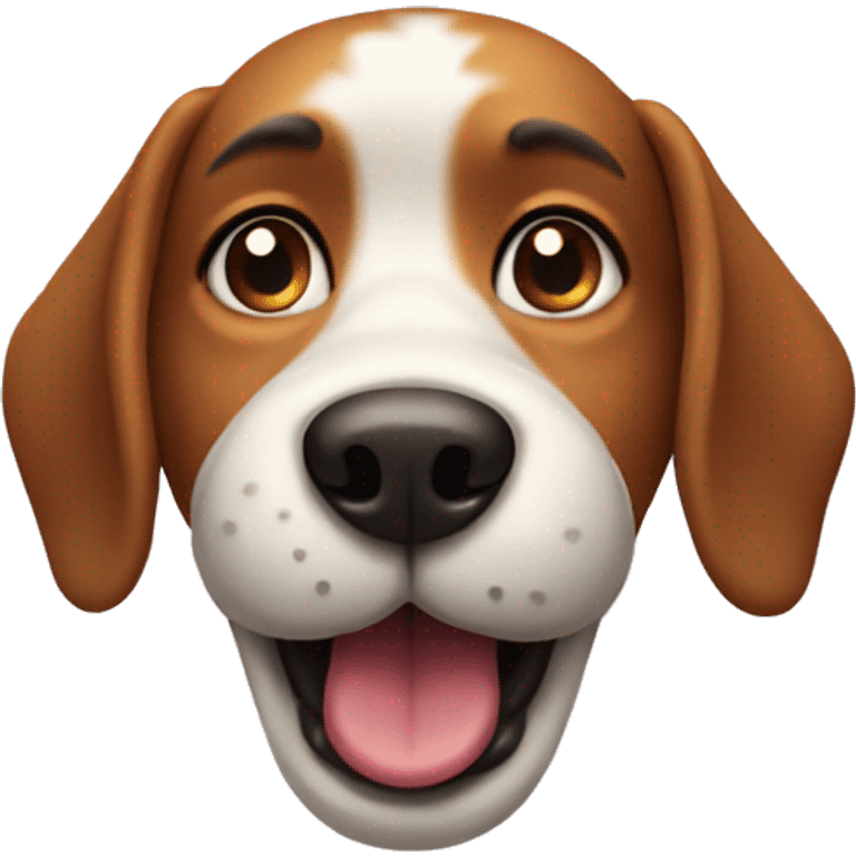 The funny dog head emoji