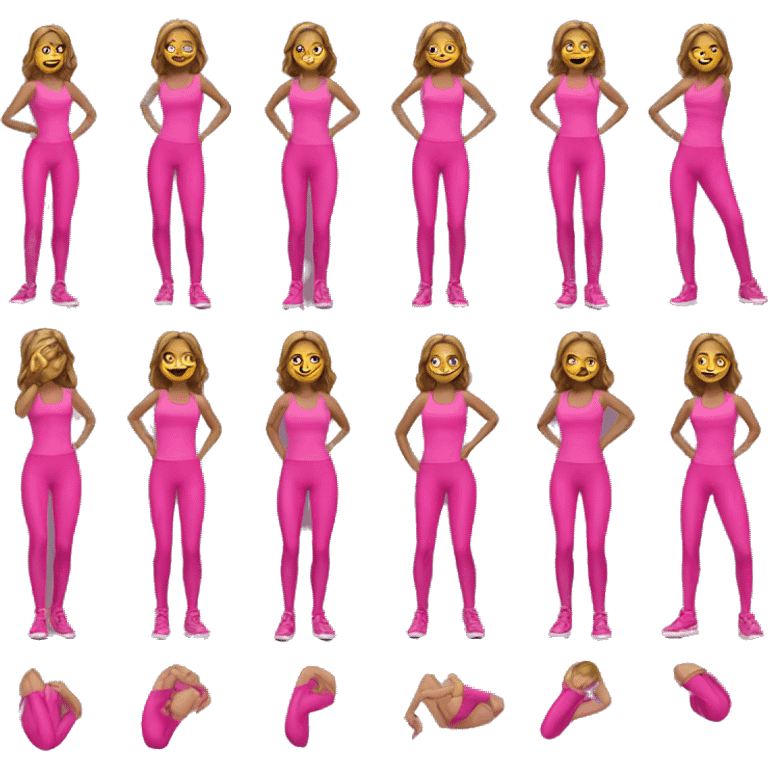 Human wearing hot pink leggings emoji