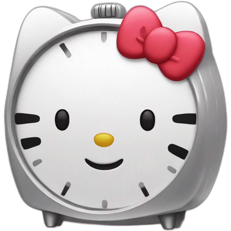 Hello kitty alarm clock emoji