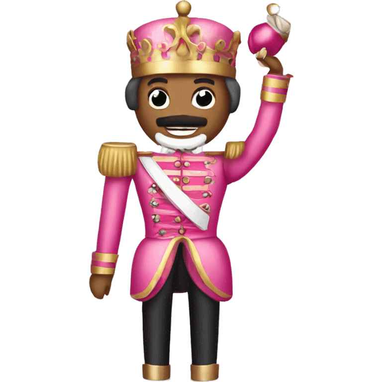 A pink nutcracker emoji