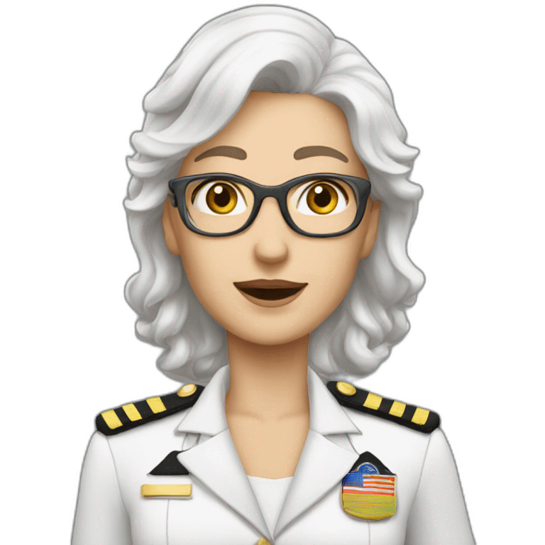 female boat captain gay white hair older emoji