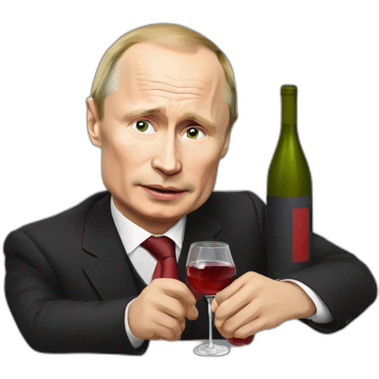 putin drinking wine emoji