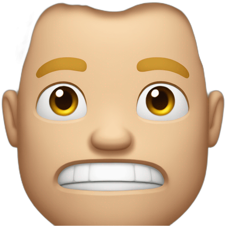 Scared muscle white man  emoji