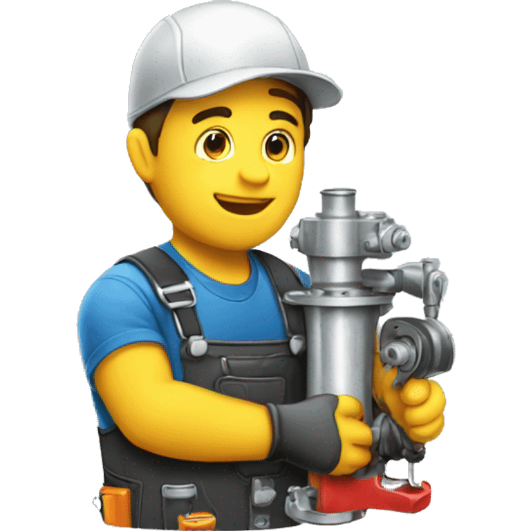 Mechanic whit oil engine emoji