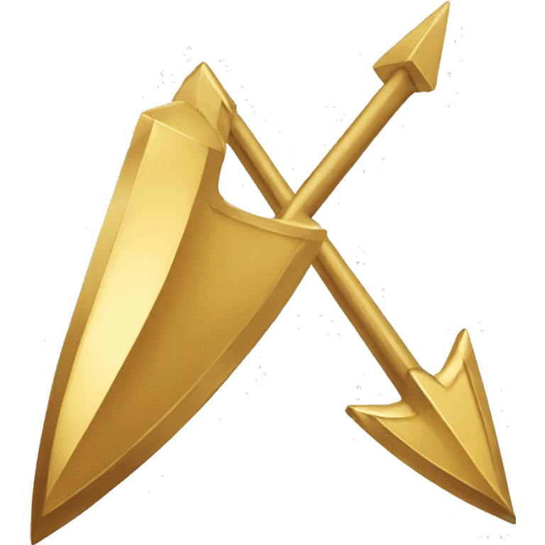 gold arrow with black outline pointing up emoji