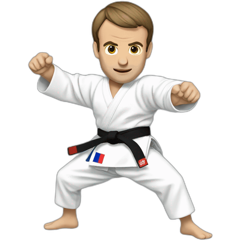 Emmanuel Macron judo emoji