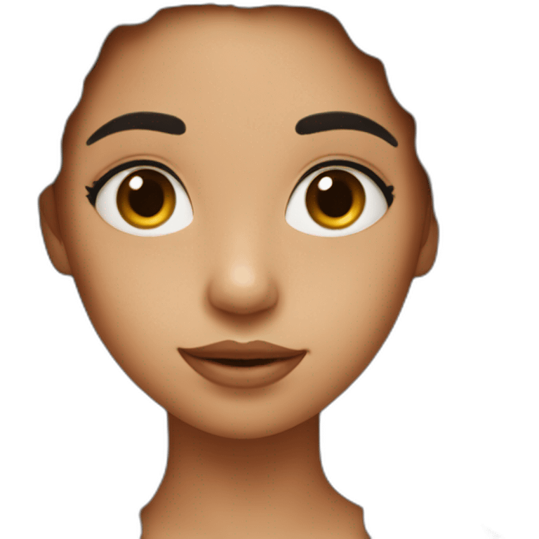 A girl with a mole on her face emoji