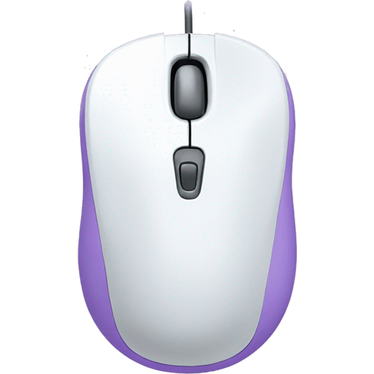 Pastel purple and white gaming computer mouse emoji