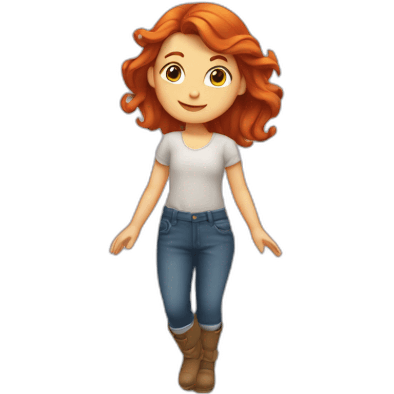 Une fille rousse fais de la pôle dance emoji