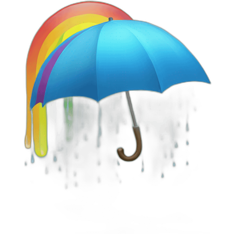 Rain with rainbow  emoji