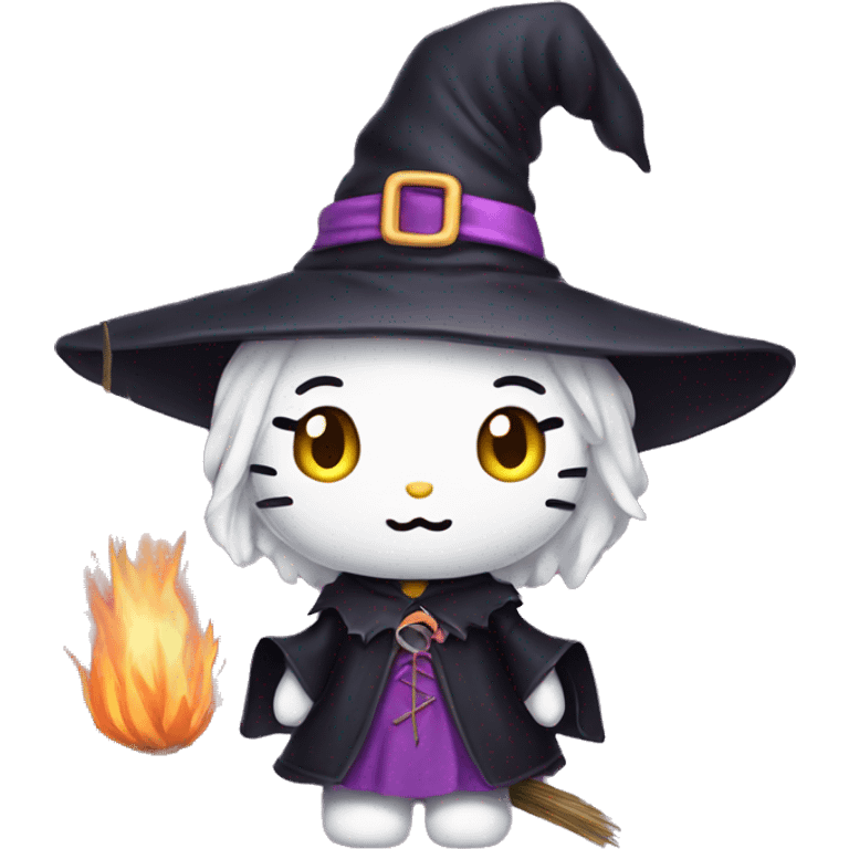 Hello kitty as a witch  emoji