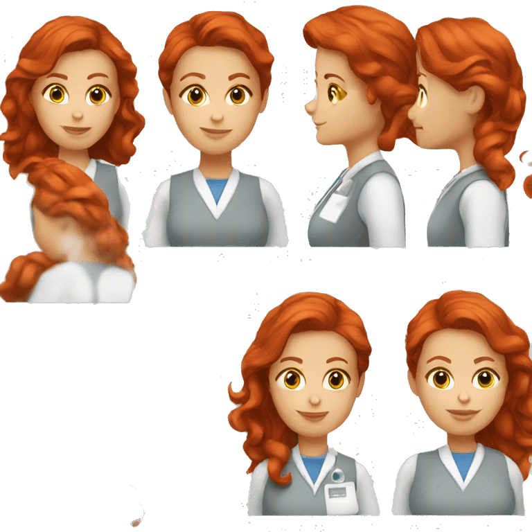 Nutritionist woman red hair  emoji