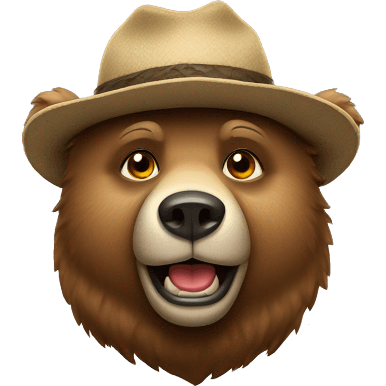 Bear in Russian hat  emoji