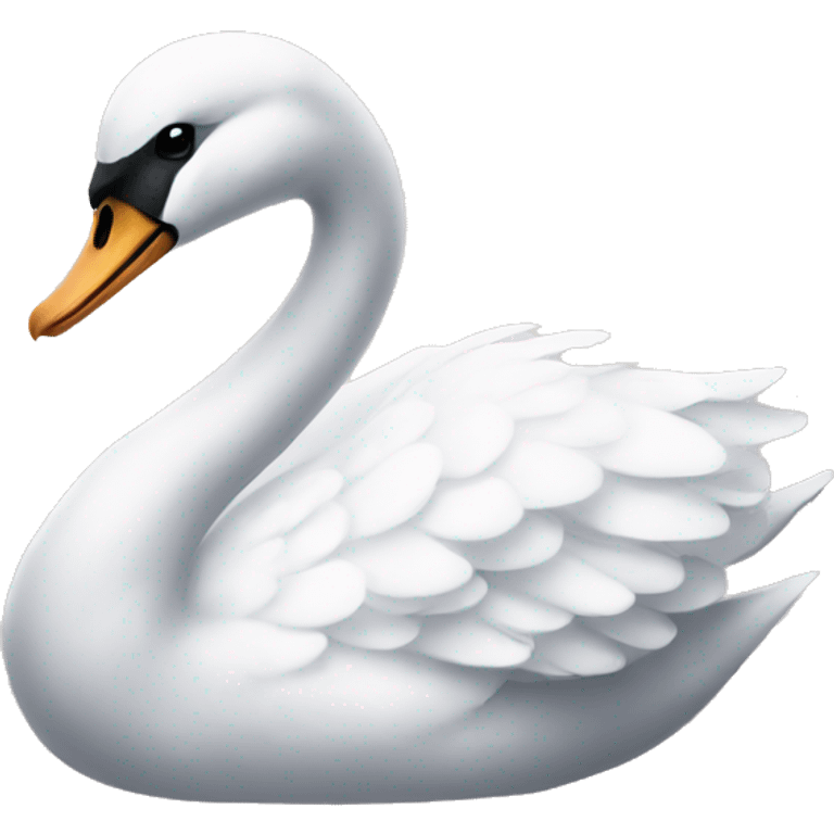 Swan wearing a bow emoji