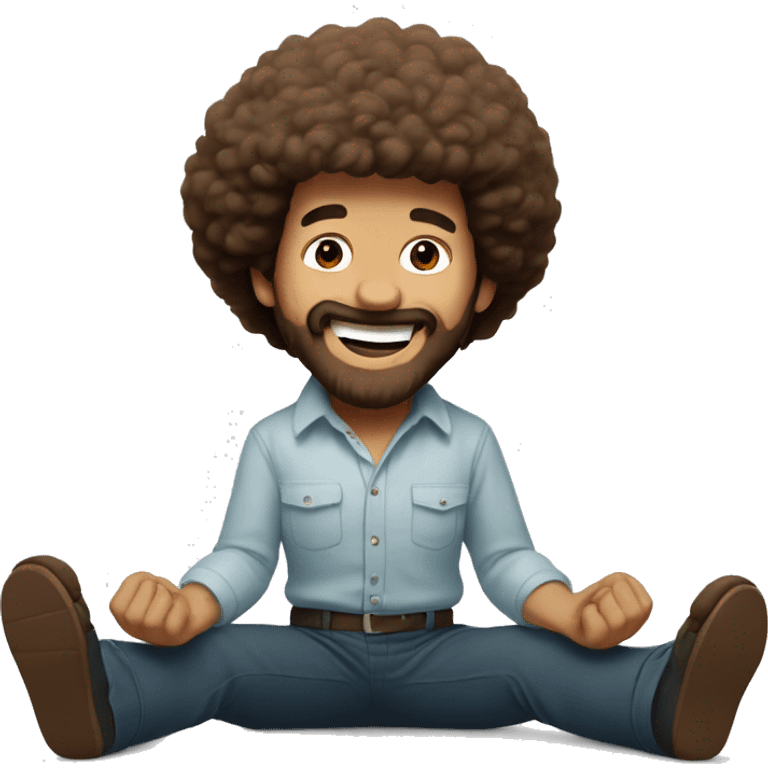 Bob Ross doing splits emoji