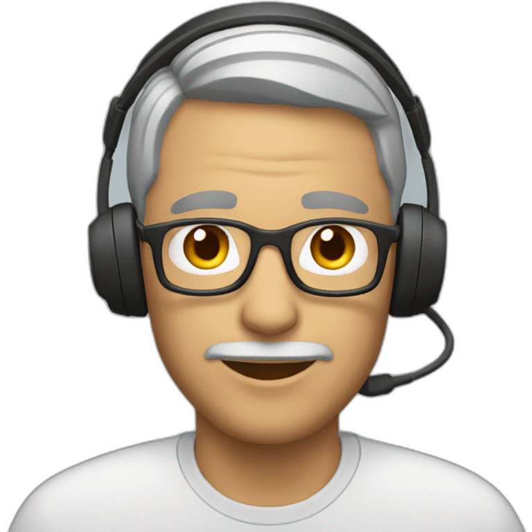 man with headset emoji