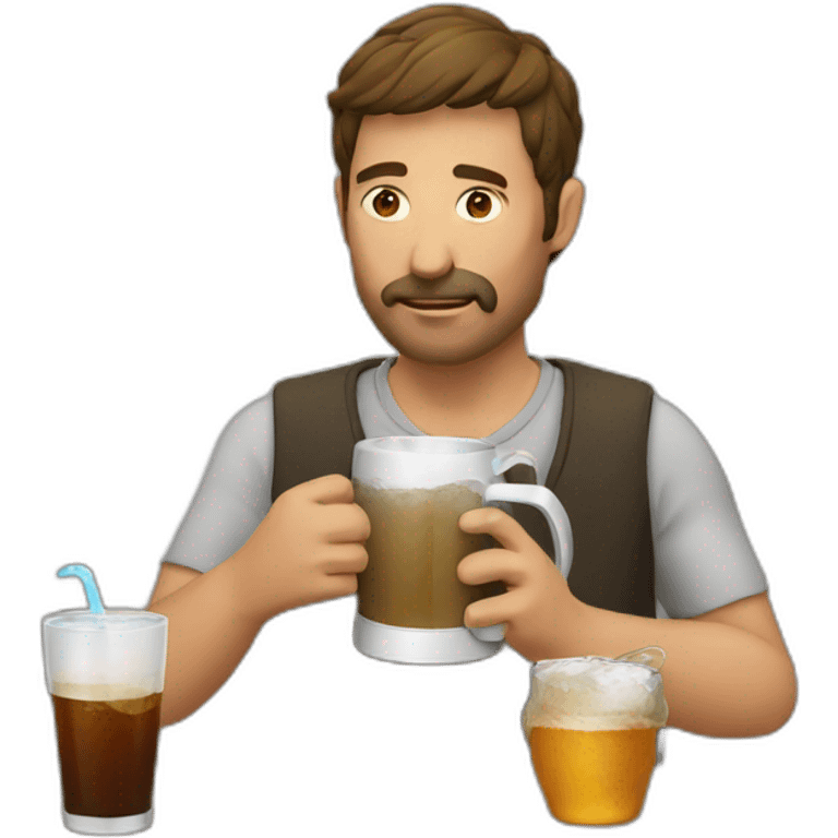 Man drinking mate emoji