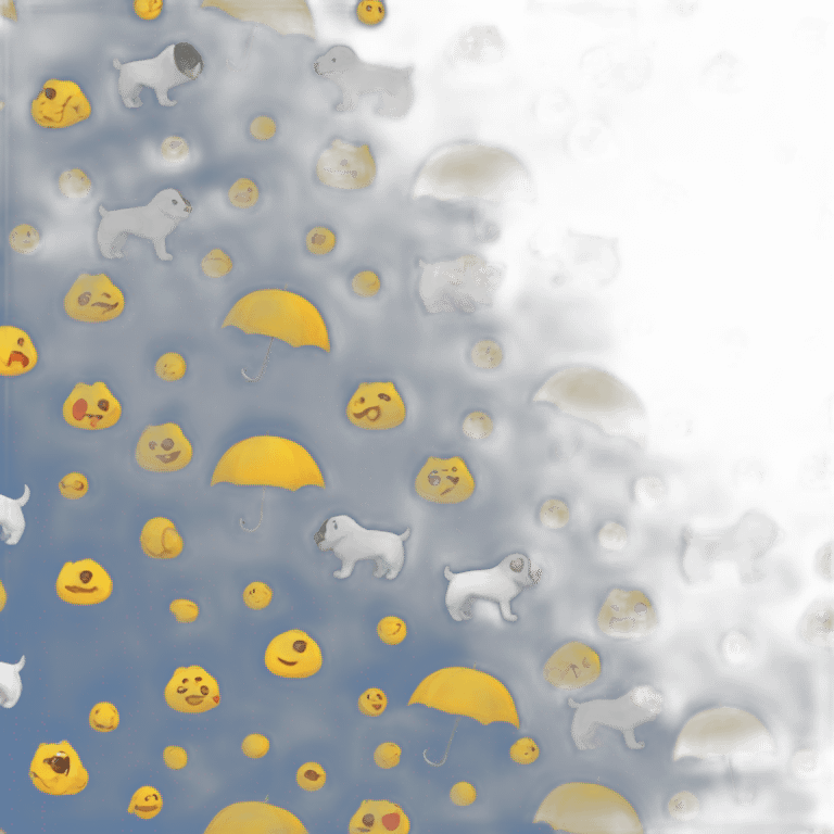 It’s raining cats and dogs  emoji