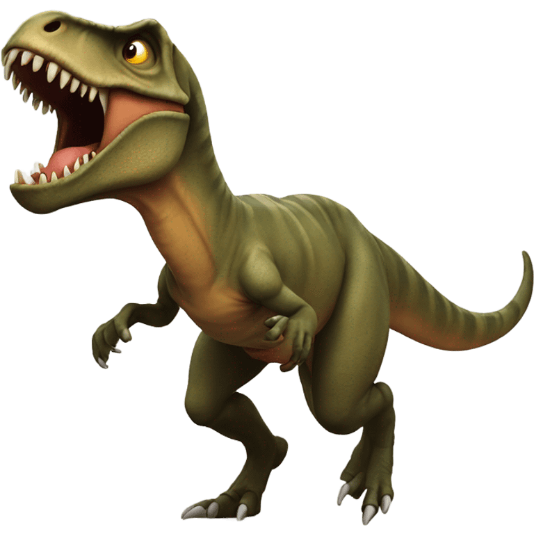 Scary T. rex running  emoji