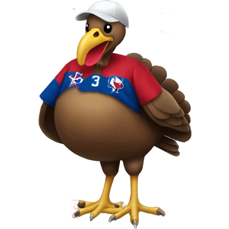 Turkey with texas rangers jersey emoji