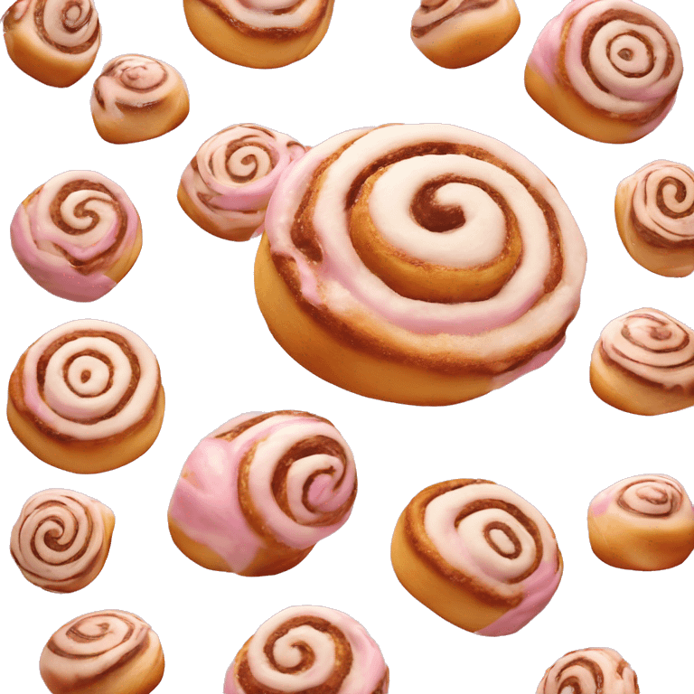 Pink cinnamon roll ￼ emoji