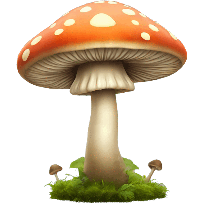 Magic mushroom in forrest emoji