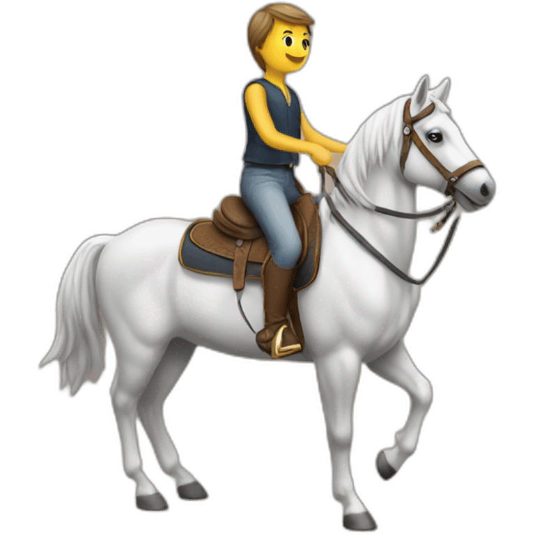 Chat sur cheval emoji