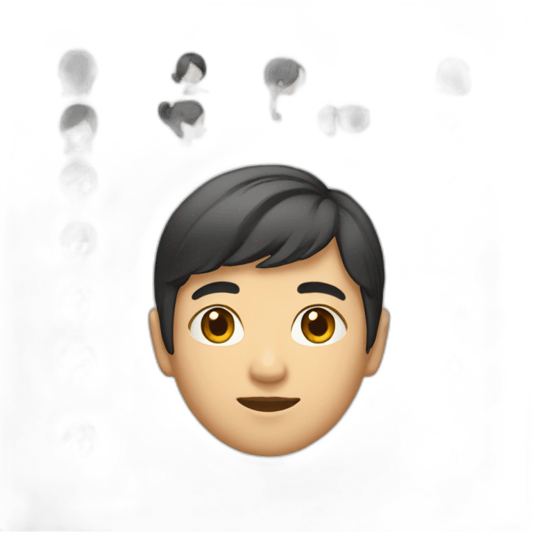 asian dark hair tech emoji