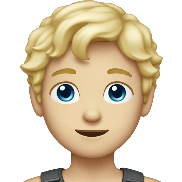 blond haired boy with blue eyes emoji