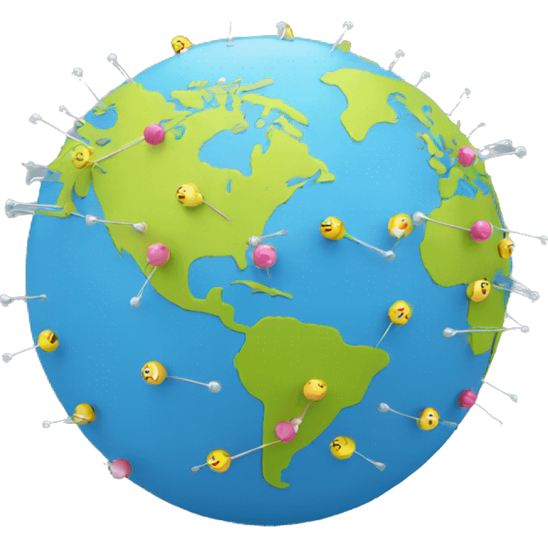 globe with pins emoji