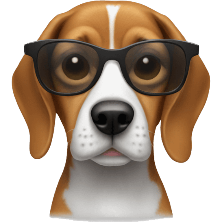 Beagle wearing sunglasses emoji