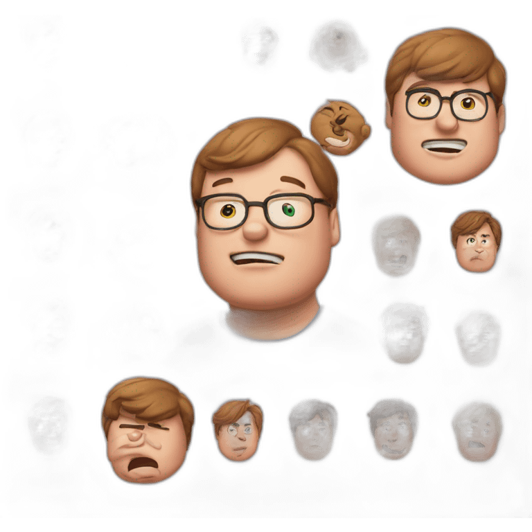 Peter Griffin as various emojis emoji