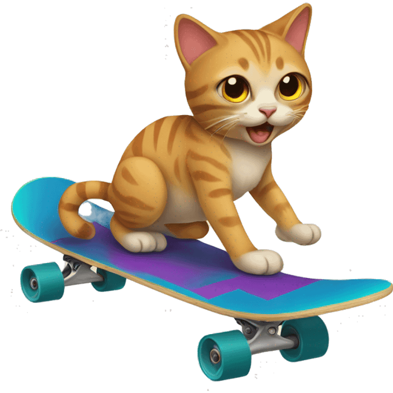 cats on skateboard  emoji