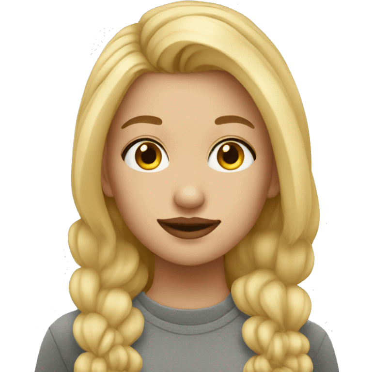 blonde girl with nose piercing emoji