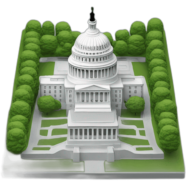 3D mini version of washington dc emoji