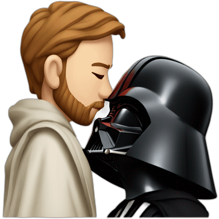 Obi-wan kenobi kissing dark vader emoji