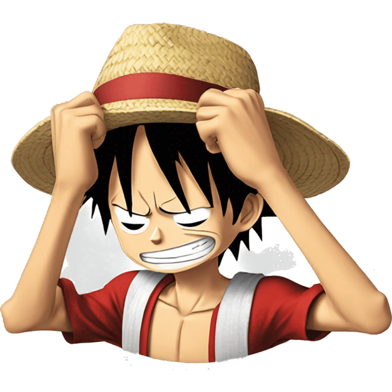 Monkey d luffy face palm emoji