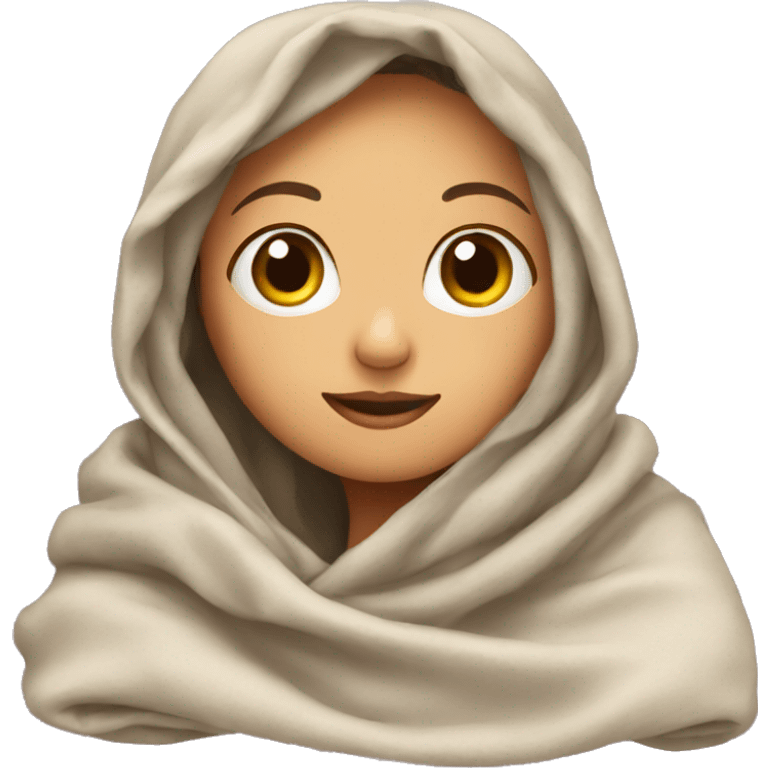 Girl in blanket  emoji